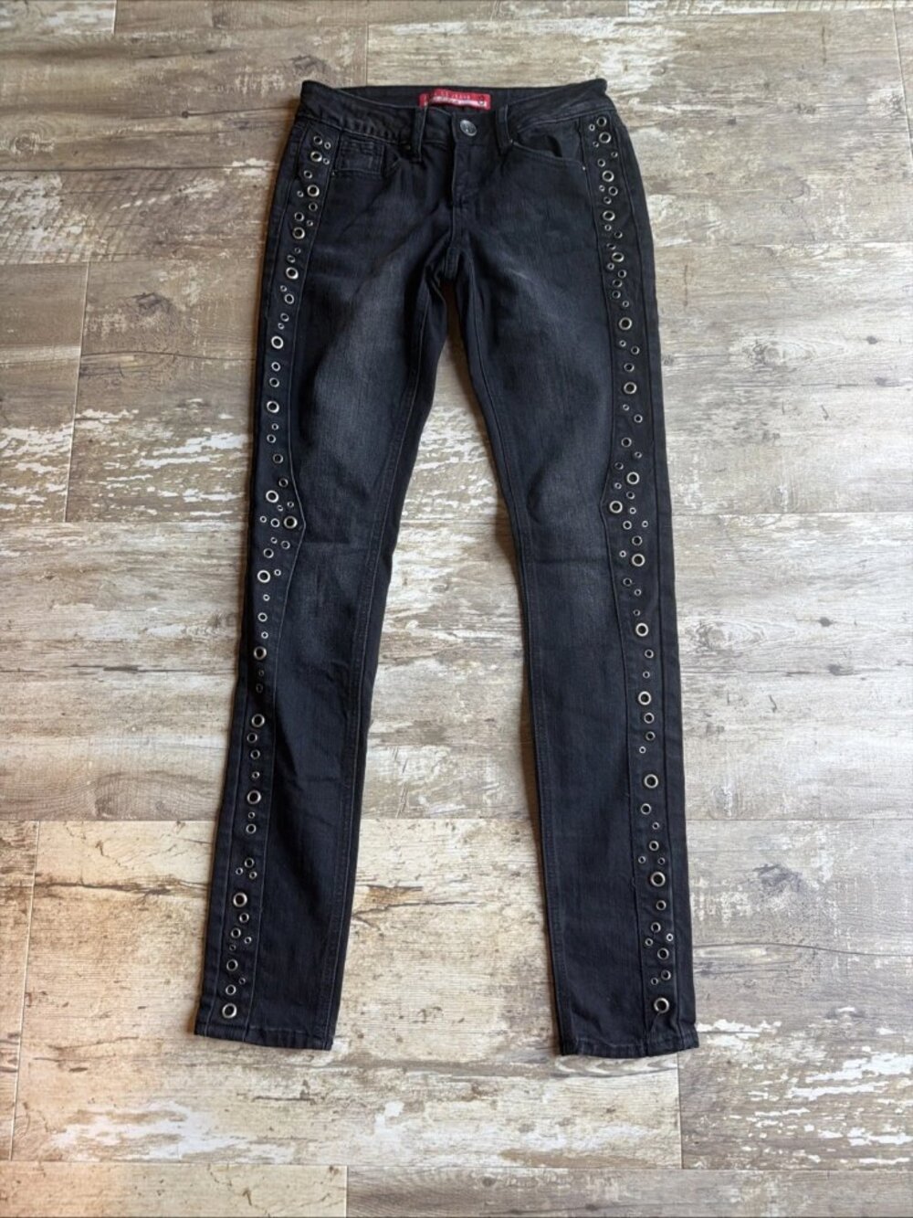 VTG ZANA DI JEANS Black Y2K Ring Stripe Women’s 3